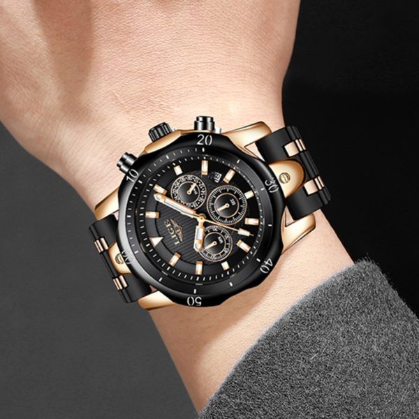 Relogio Masculino New Fashion Watch Men LIGE Top Brand Sport Watches Mens Waterproof Quartz Clock Man 4