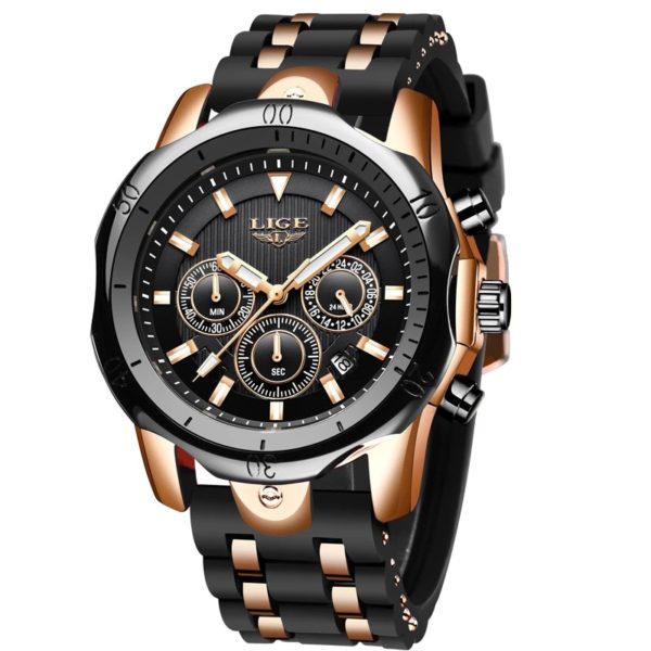 Relogio Masculino New Fashion Watch Men LIGE Top Brand Sport Watches Mens Waterproof Quartz Clock Man 5