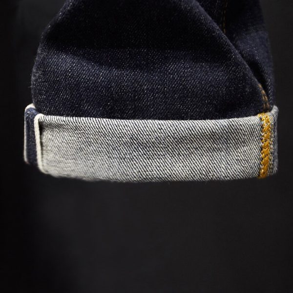 Slim Fit Raw Jeans Designer Selvedge Denim Red Jeans - Image 4