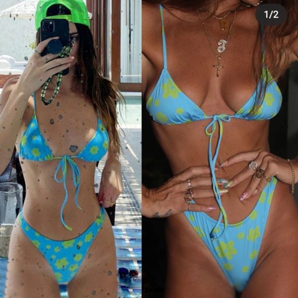 Rinabe Floral Print Bikini  Biquini String Swimsuit High Cut Bikini Set Bathing Suit Women Swimwear High Waist Bikinis Beach - Image 6