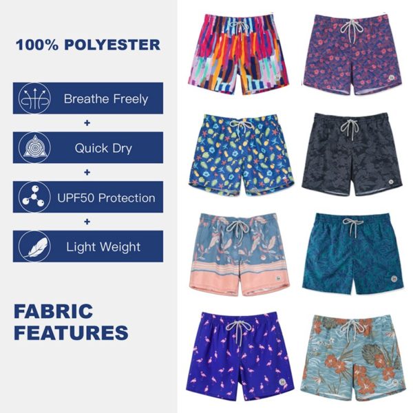Men's Swimming Trunks Quick Dry Beach Board Swim Shorts with Pockets and Mesh Lining Holiday Swimwear for Men - Image 2