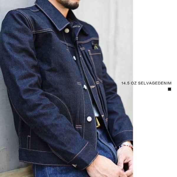 Saucezhan 520XX V1 Denim Jacket Vintage Cargo Jacket Man Jacket Selvedge Jeans Jacket Mans Jacket TRUCKER 2