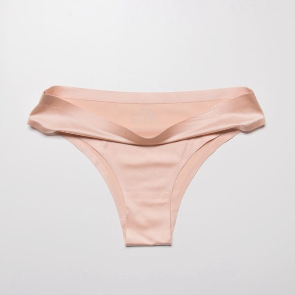 Seamless Panties Women Briefs Nylon Ultra thin G string Thongs Solid Soft Lingerie Female Underwear Ice 2