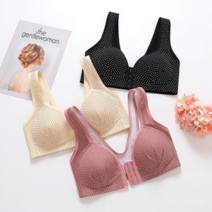 Seamless Sexy Bra For Women Fashion Push Up Bras Wire Free Lingerie Full Cup Bralette Cotton Underwear Brassiere Front Closure