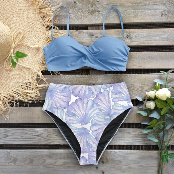 Sexy Bikini Swimsuit Women Swimwear Push Up Bikinis Set Leaf Print Female High Waist Swimming Suits for Bathing Suit - Image 2