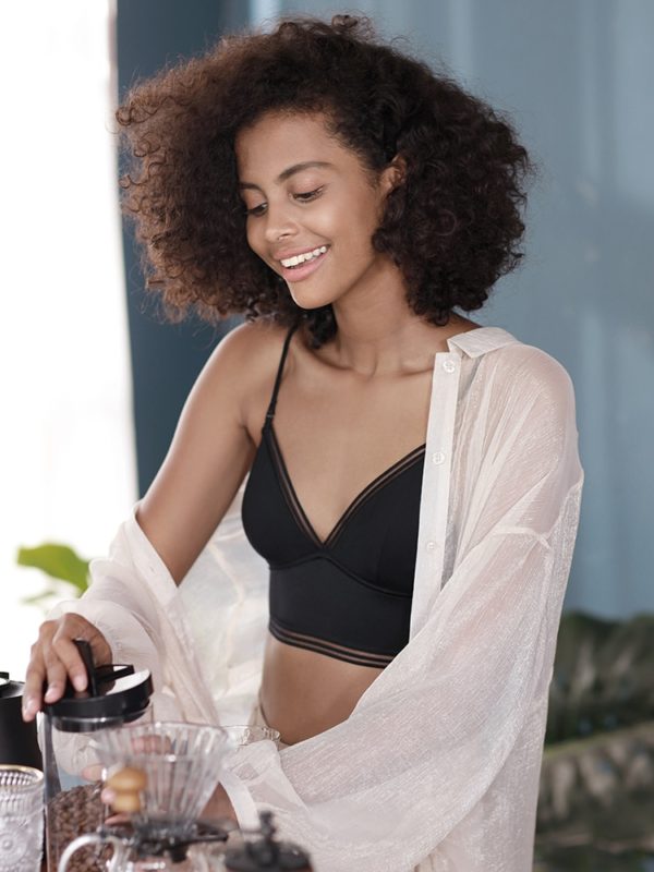 Sexy Backless Bra Lace Deep U Low Back Bralette Thin Cup Brassiere Halter Soft Seamless Elastic Underwear Tank Tops Encaje Mujer - Image 2