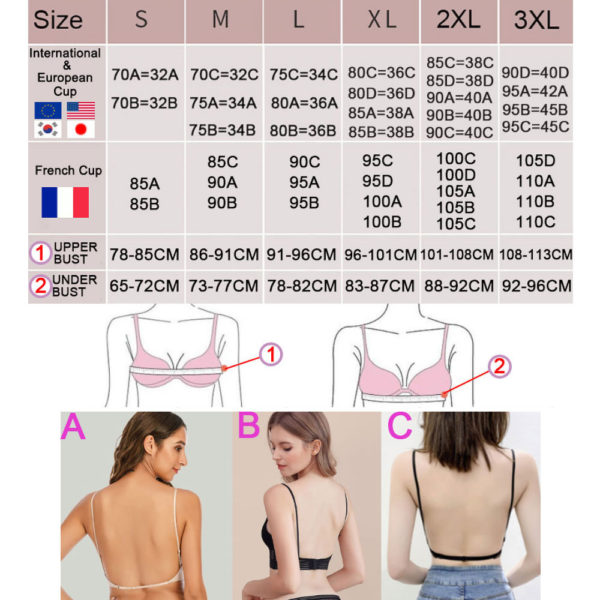 Sexy Backless Bra Lace Deep U Low Back Bralette Thin Cup Brassiere Halter Soft Seamless Elastic 8