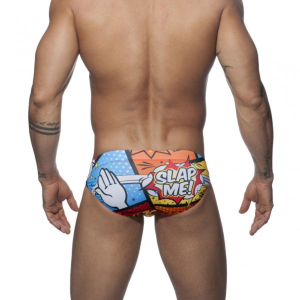 Sexy Mens Swimwear Nylon Quick Dry Cartoon Swimming Briefs Gay Low Waist Swimsuits Fashion Pouch Beach Pool Spa Bathing Panties - Image 2