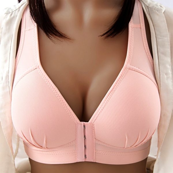 Sexy Push Up Bra Front Closure Solid Color Brassiere Wireless Bralette Breast Seamless Bras For Women Underwear Plus Size - Image 2