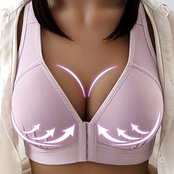 Sexy Push Up Bra Front Closure Solid Color Brassiere Wireless Bralette Breast Seamless Bras For Women 2