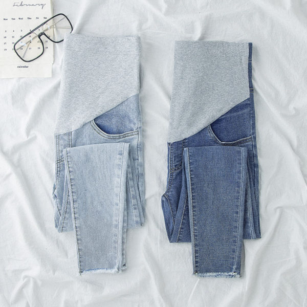 Sky Blue Denim Jeans Maternity Pants For Pregnant Women Clothes Nursing Pregnancy Leggings Trousers Jeans Maternity