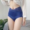 V-neck High Waist Underwear Women Cotton Lace Panties Hot Temptation Girls Belly Briefs - Image 2