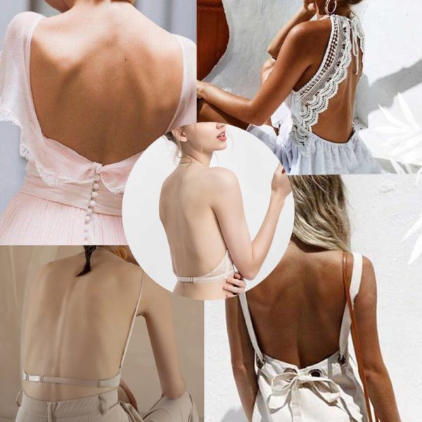Women Backless Sexy Bra Stylish Lace Seamless Bralette Triangle Cup Invisible Boneless Bras For Dress Soft 1