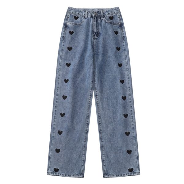 Women Jeans  Autumn Streetwear Fashion High Waist Jeans Wide Leg Long Pants Vintage Casual Baggy Straight Mom Denim Trouser