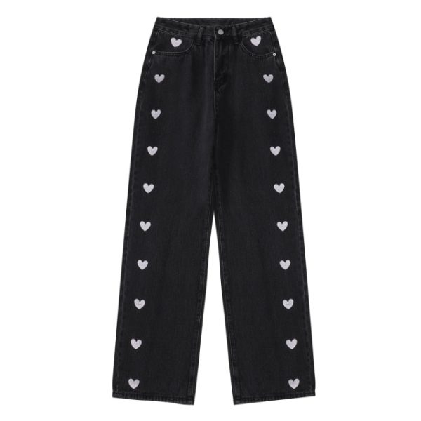 Women Jeans 2021 Autumn Streetwear Fashion High Waist Jeans Wide Leg Long Pants Vintage Casual