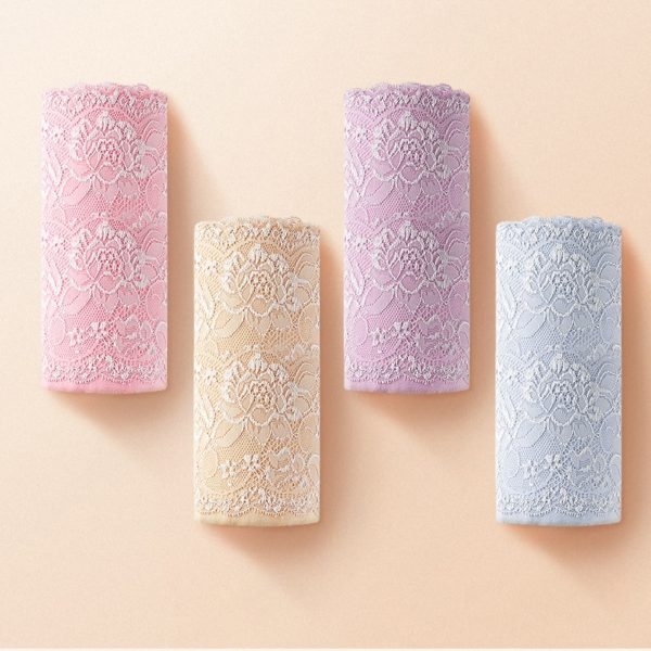 Women Lace Panties High Fit Cotton Panties High Waist Underwear Body Shaping Sexy Lingerie Slimming Tummy Control Pants 3Pcs - Image 3