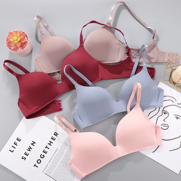 Women Seamless Bra Sexy No Wire Push Up Underwear Girls Students Breathable Thin 12 Colors Bras - Image 3