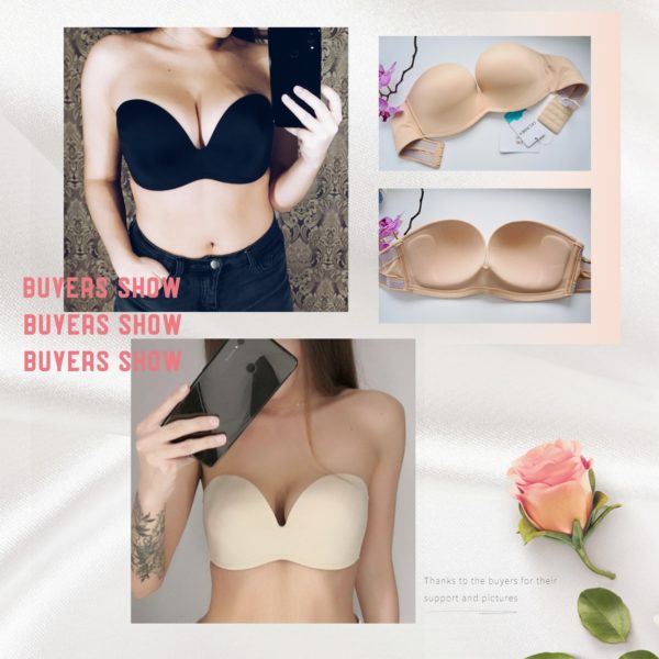Women Silicone Bands Strapless Seamless Lift Ultimate Bra 4