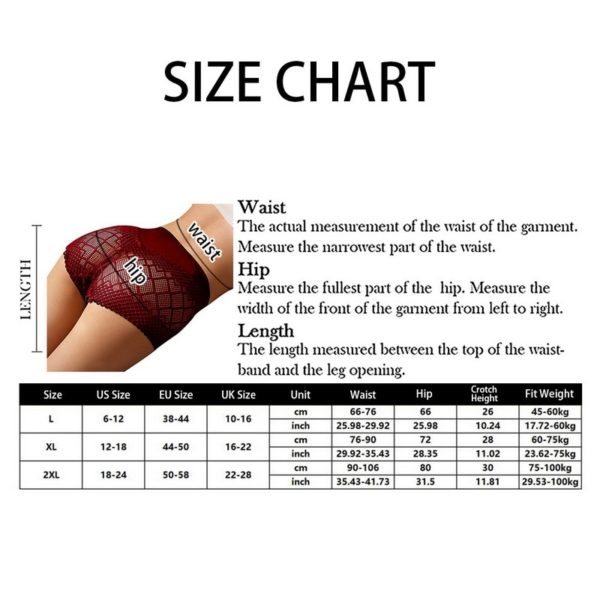 Women s Underwear Panties Sexy Lace Lingerie High Fit Female Boyshort High Waist Briefs Rhombus Mesh 5