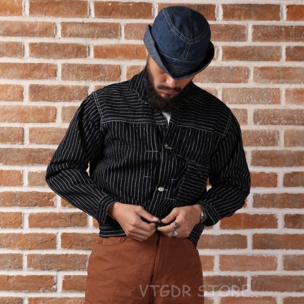 2019 Bronson Wabash Stripes Selvage Denim Jean Jacket Vintage Clothing UNWASH 3