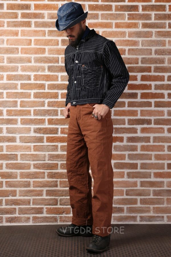Wabash Stripes Selvage Denim Jean Jacket Vintage Clothing UNWASH - Image 5