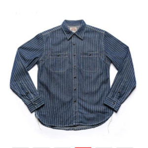 Wabash Stripe Vintage Denim Shirt Men