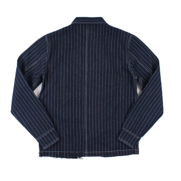 Railroad Denim Jacket Vintage Striped Men's Work Jean Casual Outwear - Image 2