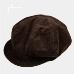 Vintage Corduroy Flat Cap Winter Classic Men's Newsboy Hat Driving Brown