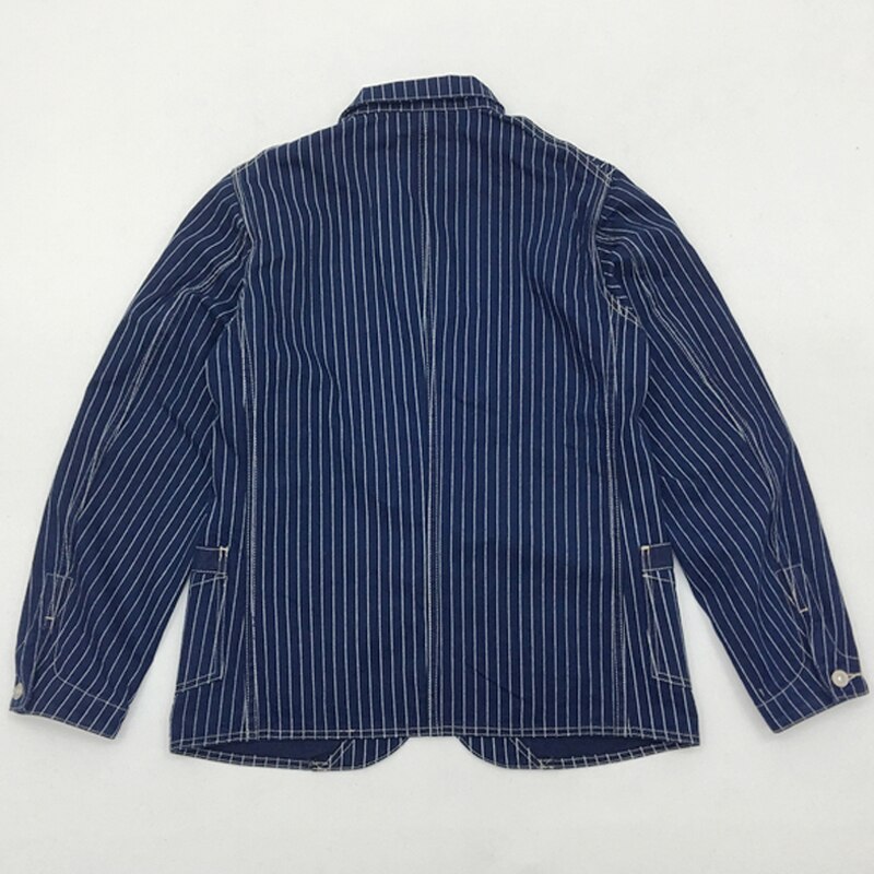Railroad Wabash Stripes Raw Denim Jacket Work Men's Coat Workwear ...