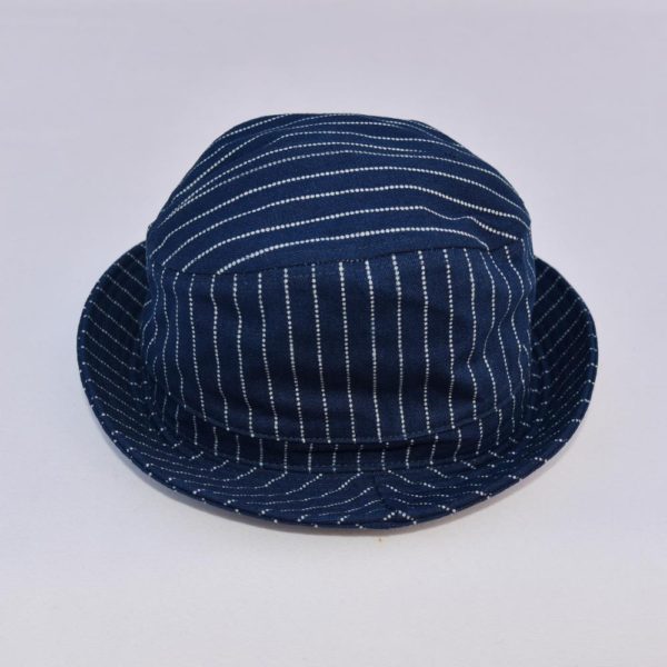 Vintage Wabash Stripes Indigo Bucket Hats Workwear Railroad Caps Unisex - Image 2