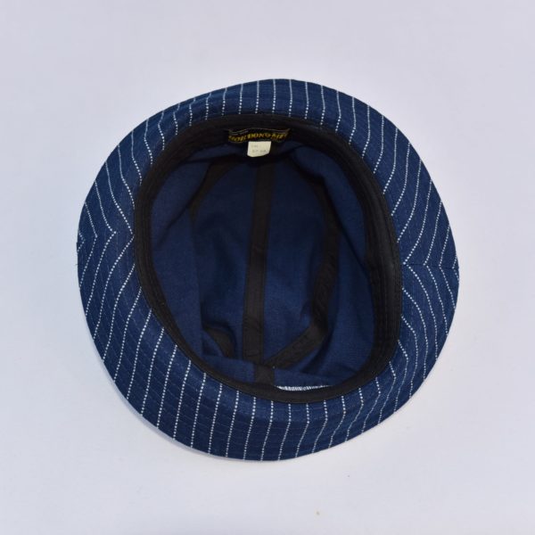 Vintage Wabash Stripes Indigo Bucket Hats Workwear Railroad Caps Unisex - Image 3