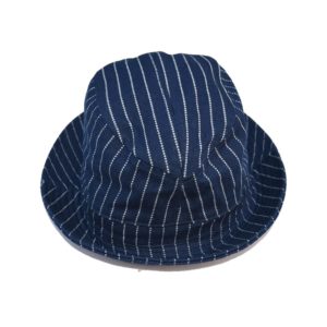 Vintage Wabash Stripes Indigo Bucket Hats Workwear Railroad Caps Unisex