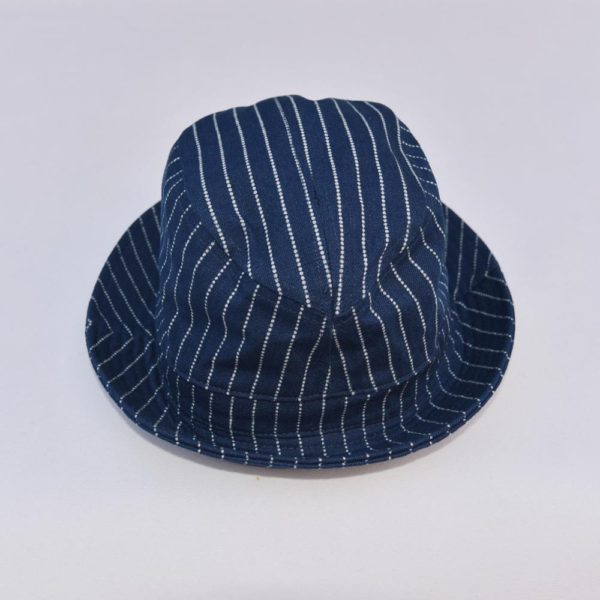 Vintage Wabash Stripes Indigo Bucket Hats Workwear Railroad Caps Unisex - Image 4