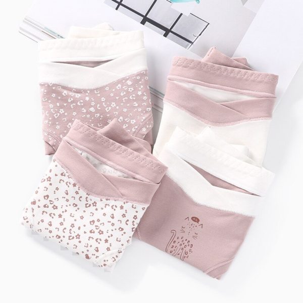 Plus Size Sexy Printed Cotton Maternity Panties Low Waist V Briefs for Pregnant Women Summer Pregnancy Underwear Lingerie - Image 2