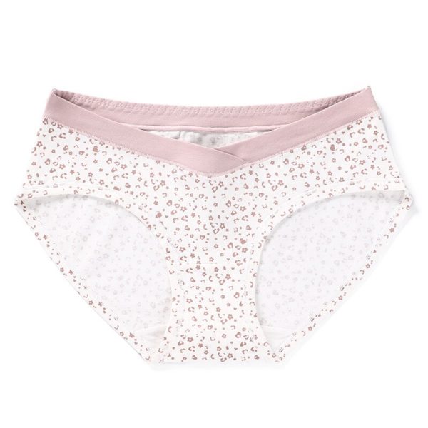 Plus Size Sexy Printed Cotton Maternity Panties Low Waist V Briefs for Pregnant Women Summer Pregnancy Underwear Lingerie - Image 5