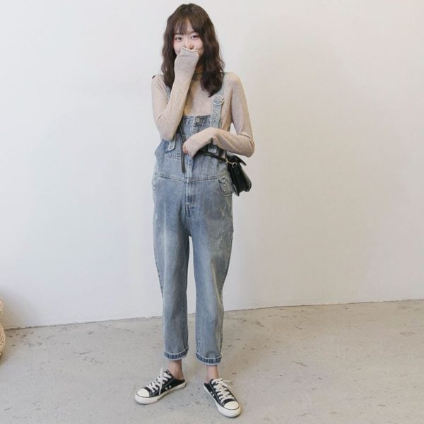 Pregnancy Jeans Overalls for Pregnant Mommy Maternity Bib Pants Antumm Clothes Maternity Denim Jumpsuit Maternity Pants - Image 2