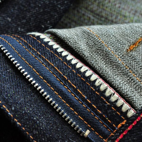 19 oz Color Cotton Linen Mens Selvedge Jeans Sale Straight Fit - Image 4