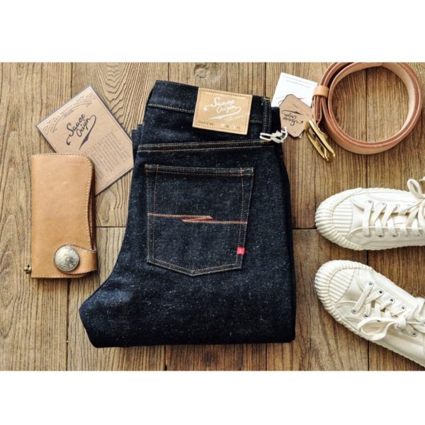 19 oz Color Cotton Linen Mens Selvedge Jeans Sale Straight Fit - Image 5