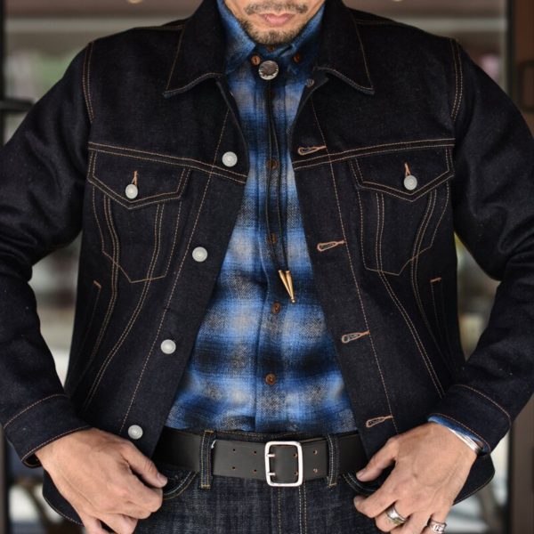 16.5 Oz Linen Color Selvedge Denim Jacket Men - Image 3