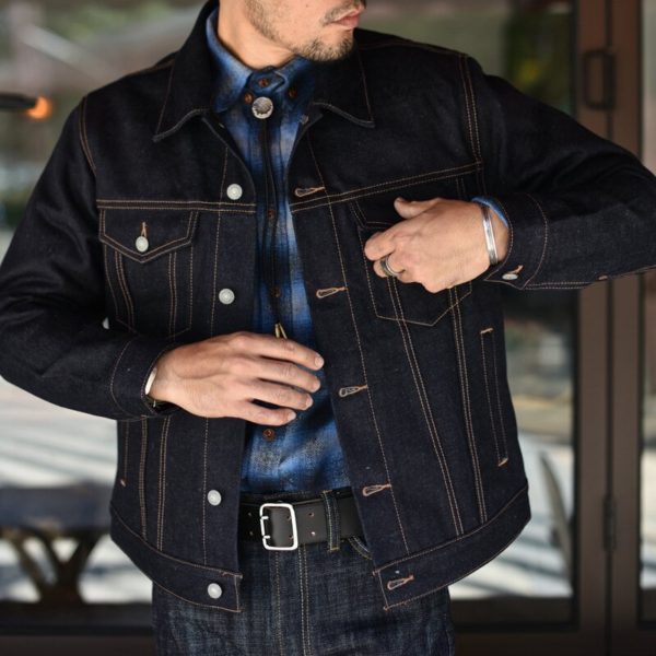 Saucezhan 516XX L2 Men Jacket Cotton and Linen Demin Jacket 16 5 Oz Color Selvedge Denim 2