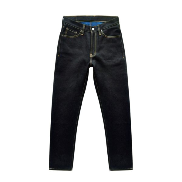 21OZ Dry Selvage Indigo Denim Jeans Taper Fit - Image 5