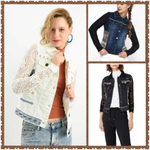 Spanish DEG Mini Leader Stitching Thread Printed Zipper Short Denim Jacket Three Options