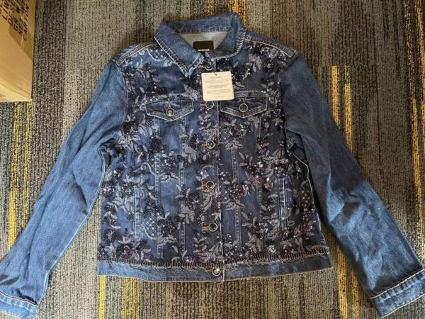 Spanish DEG Mini Leader Stitching Thread Printed Zipper Short Denim Jacket Three Options - Image 5