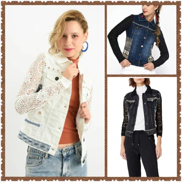 Spanish DEG Mini Leader Stitching Thread Printed Zipper Short Denim Jacket Three Options