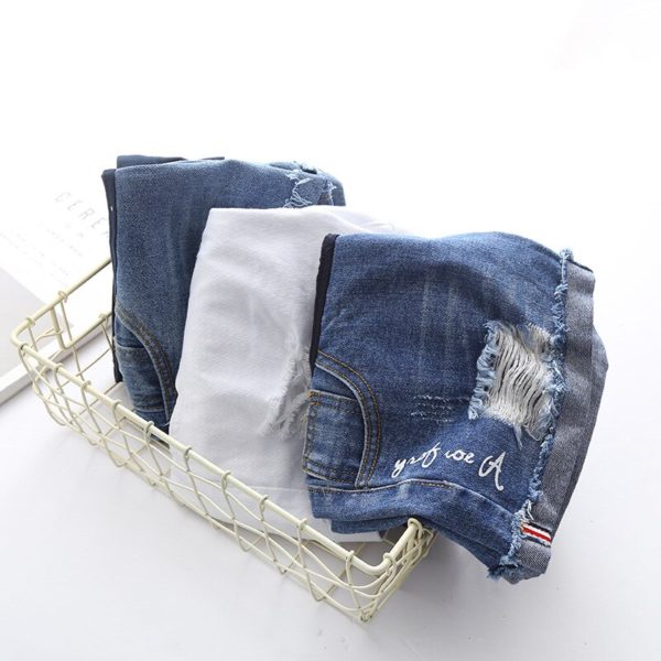 Summer Women Maternity Short Pants Pregnancy Shorts Pregnant Low-waisted Denim Shorts Plus Size Pantalon Pants Women Clothes - Image 2
