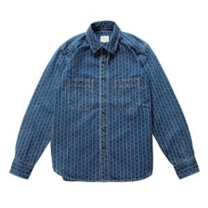 Wabash Stripe Levis Selvedge Quality Mens Denim Shirt