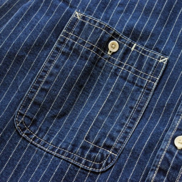 Selvedge Striped Denim Shirt - Image 3