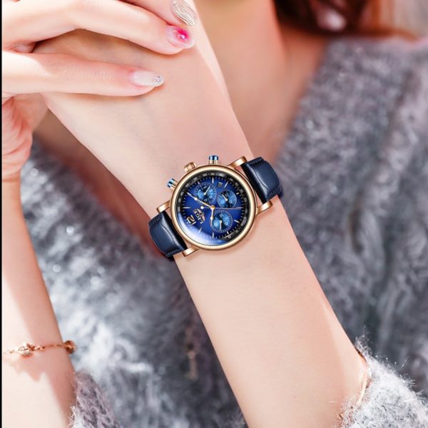 Blue Watches Waterproof Fashion Clock Relogio Feminino - Image 3