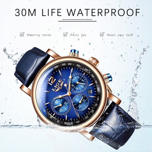 Blue Watches Waterproof Fashion Clock Relogio Feminino - Image 4