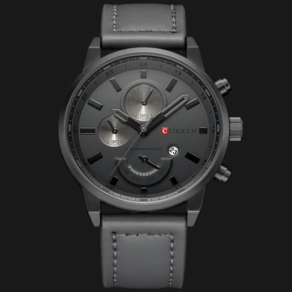 Military Watch Leather Wrist Male World Of Watches - Image 2